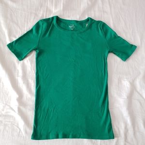 Green xxs j.crew perfect fit t shirt women